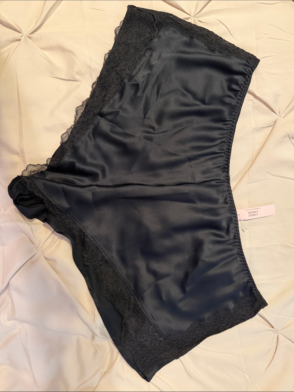 Victoria’s Secret Satin Lace Sleep Shorts Black NWT